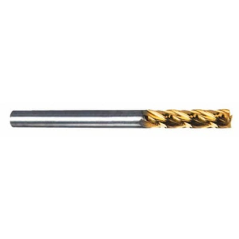 RobbJack 5/8, 1-1/4 LOC, 5/8 Shank Diam, 3-1/2 OAL, 4 Flute, Solid Carbide Square End Mill Single End, TiN Finish, 30...